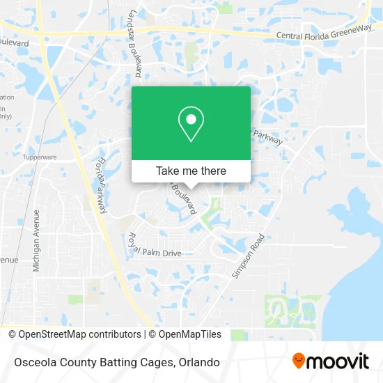 Mapa de Osceola County Batting Cages