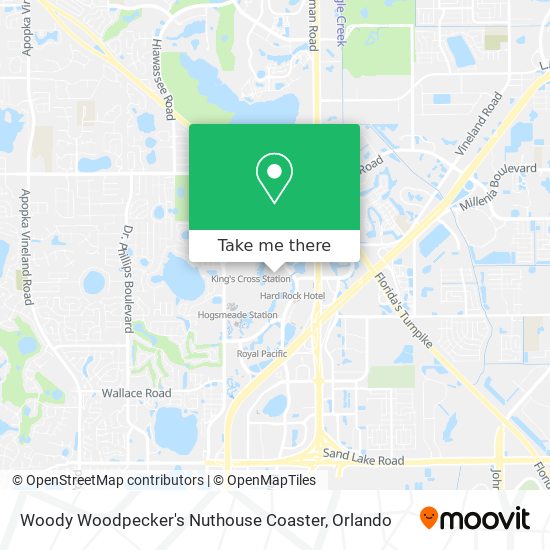 Mapa de Woody Woodpecker's Nuthouse Coaster