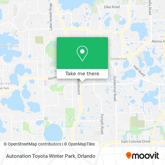 Mapa de Autonation Toyota Winter Park