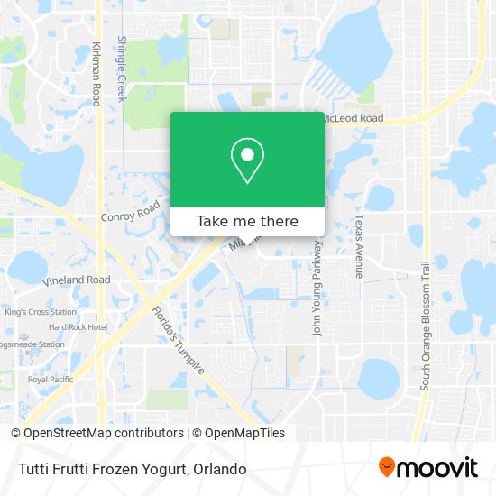 Tutti Frutti Frozen Yogurt map