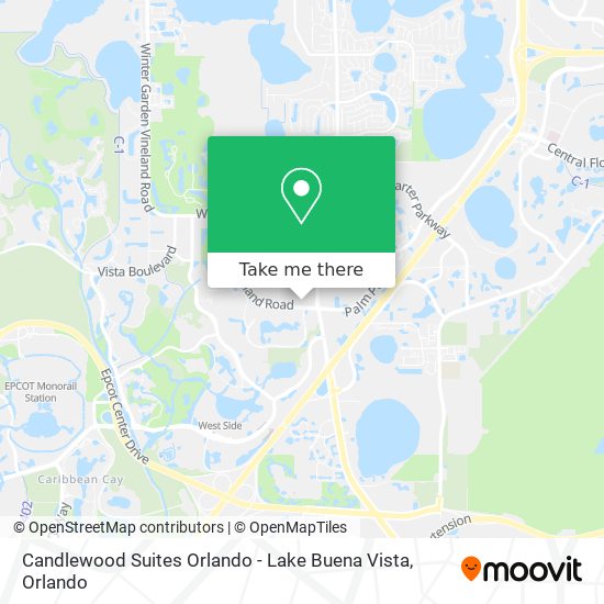 Candlewood Suites Orlando - Lake Buena Vista map