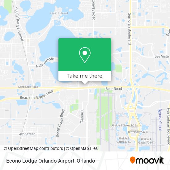 Econo Lodge Orlando Airport map