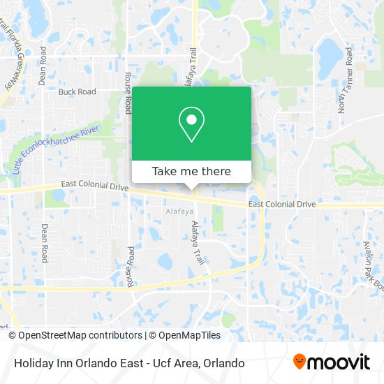 Mapa de Holiday Inn Orlando East - Ucf Area
