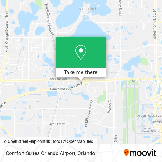 Comfort Suites Orlando Airport map