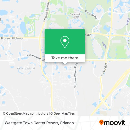 Westgate Town Center Resort map