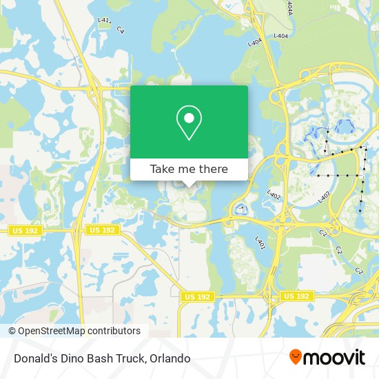 Donald's Dino Bash Truck map