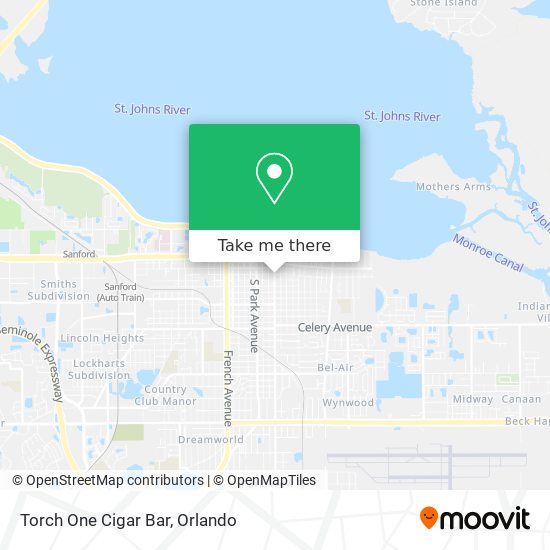 Torch One Cigar Bar map