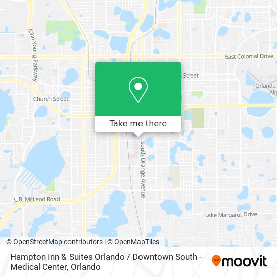 Hampton Inn & Suites Orlando / Downtown South - Medical Center map