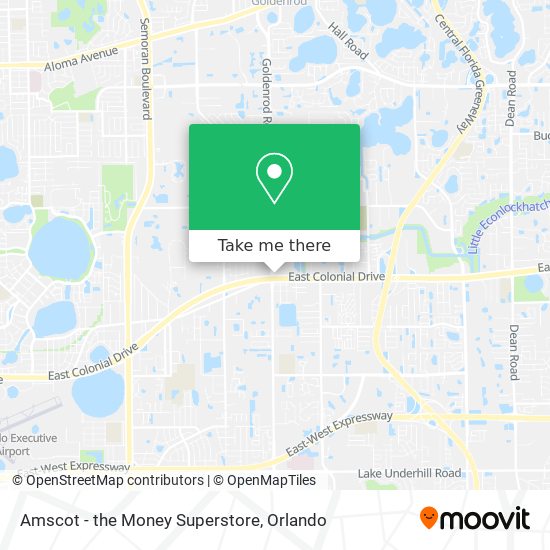 Mapa de Amscot - the Money Superstore