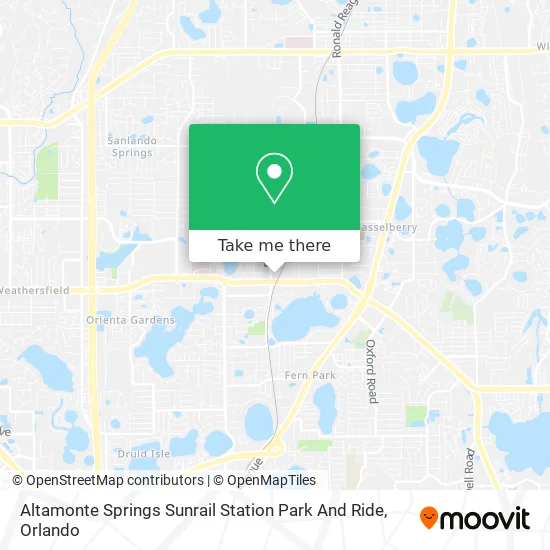 Altamonte Springs Sunrail Station Park And Ride map