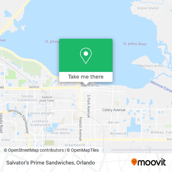 Salvator's Prime Sandwiches map
