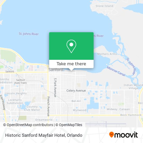 Historic Sanford Mayfair Hotel map