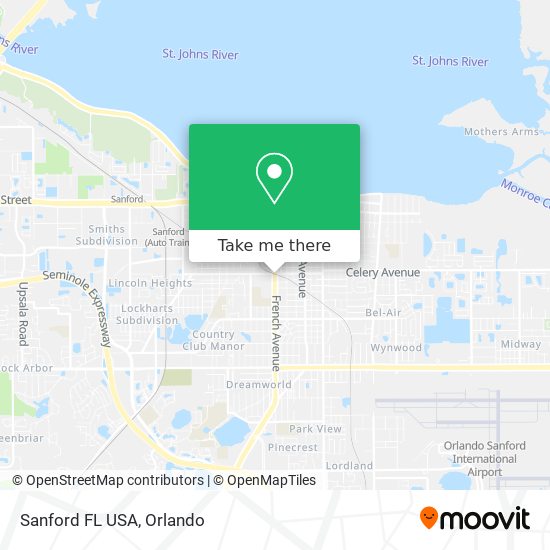 Sanford FL USA map