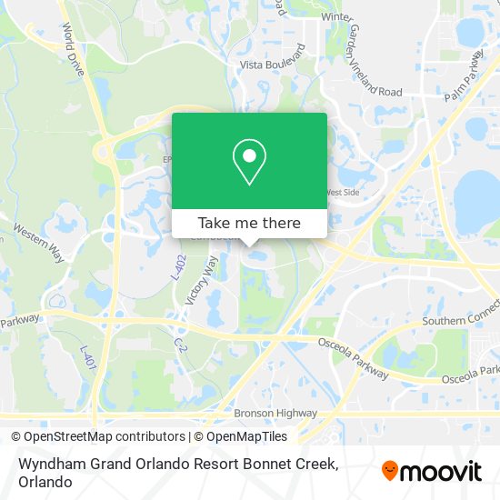 Mapa de Wyndham Grand Orlando Resort Bonnet Creek