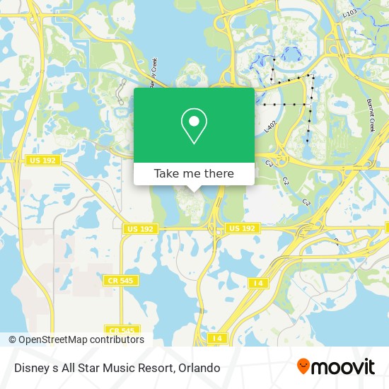 Mapa de Disney s All Star Music Resort