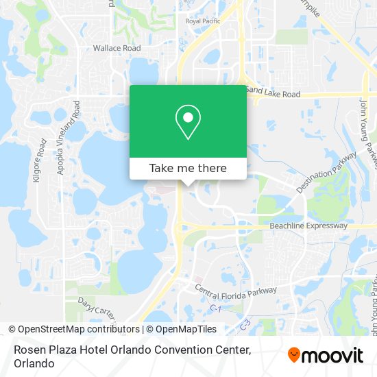 Rosen Plaza Hotel Orlando Convention Center map