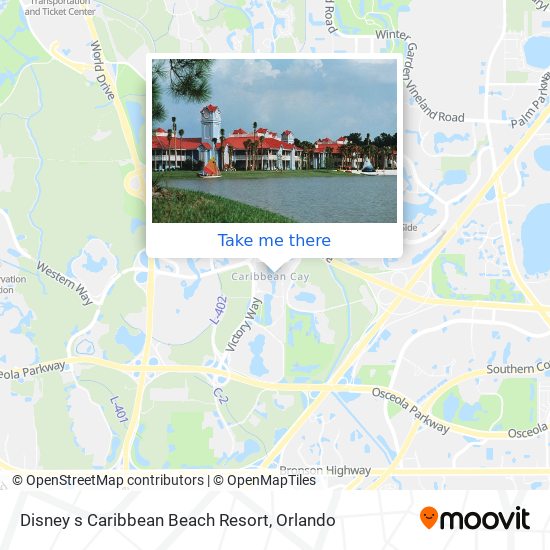 Disney s Caribbean Beach Resort map