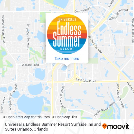 Universal s Endless Summer Resort Surfside Inn and Suites Orlando map