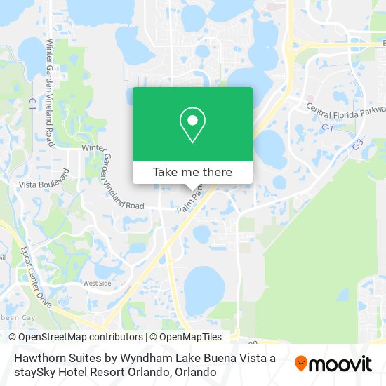 Hawthorn Suites by Wyndham Lake Buena Vista a staySky Hotel Resort Orlando map