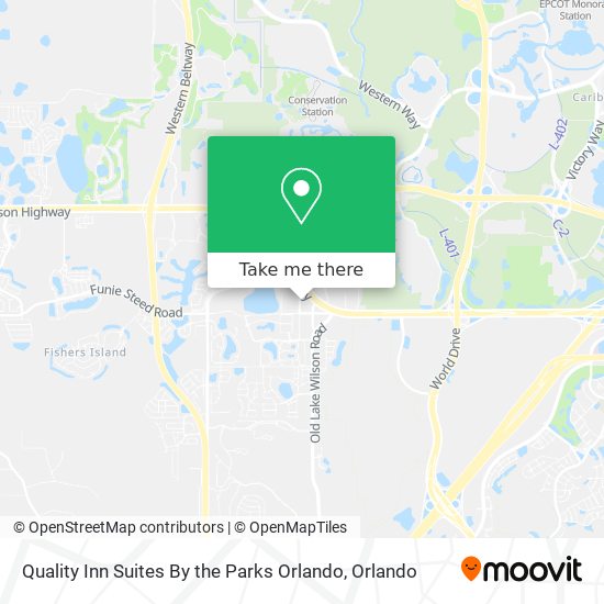Quality Inn Suites By the Parks Orlando map