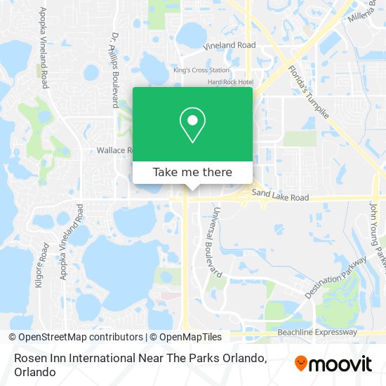 Rosen Inn International Near The Parks Orlando map