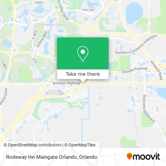 Mapa de Rodeway Inn Maingate Orlando
