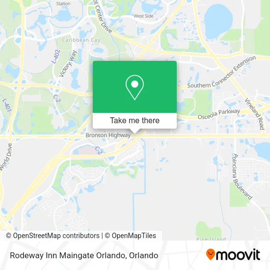Rodeway Inn Maingate Orlando map