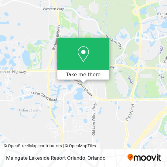 Mapa de Maingate Lakeside Resort Orlando