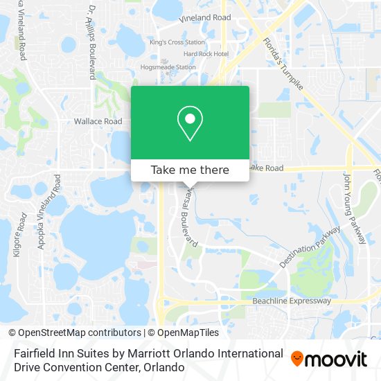 Mapa de Fairfield Inn Suites by Marriott Orlando International Drive Convention Center