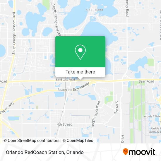 Mapa de Orlando RedCoach Station