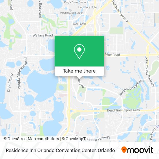 Residence Inn Orlando Convention Center map