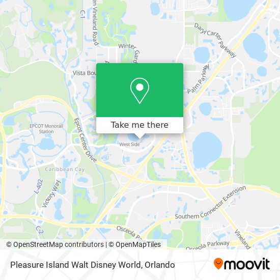 Pleasure Island Walt Disney World map