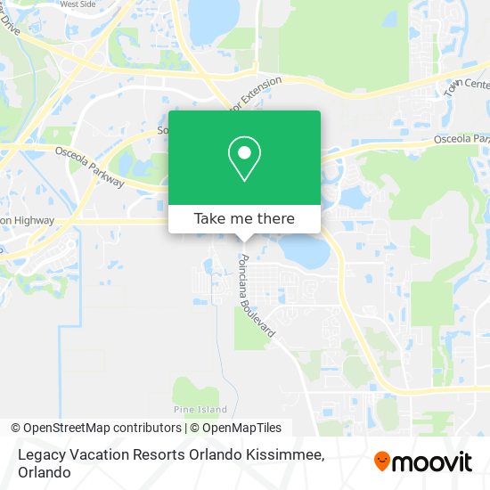 Mapa de Legacy Vacation Resorts Orlando Kissimmee