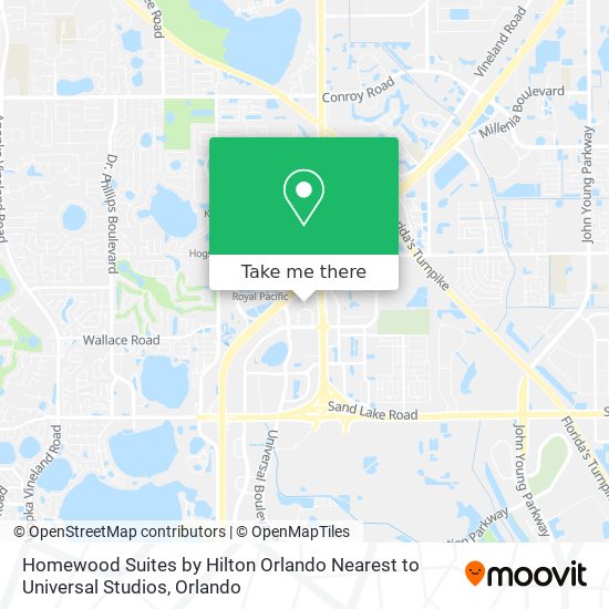 Homewood Suites by Hilton Orlando Nearest to Universal Studios map