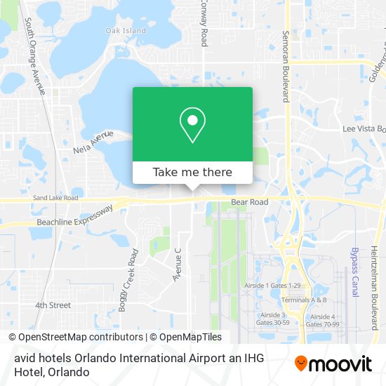 avid hotels Orlando International Airport an IHG Hotel map