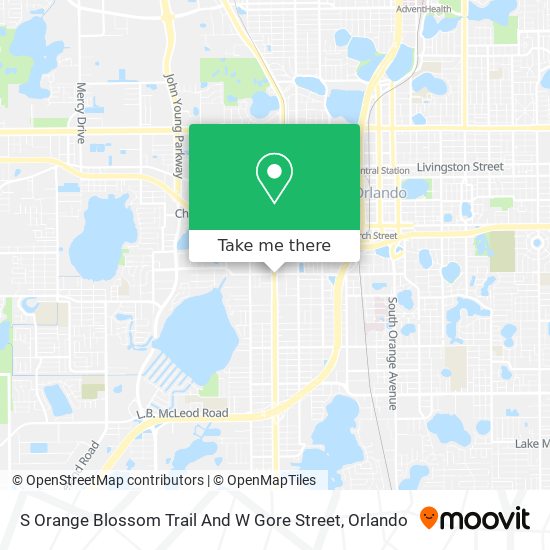 S Orange Blossom Trail And W Gore Street map