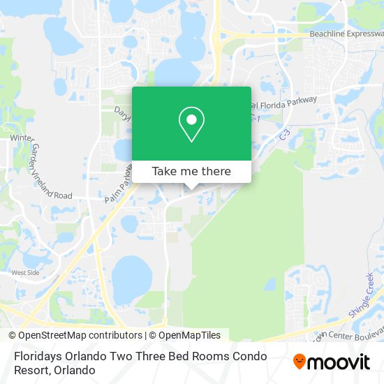 Mapa de Floridays Orlando Two Three Bed Rooms Condo Resort