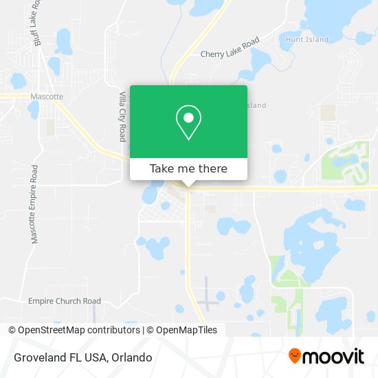 Groveland FL USA map