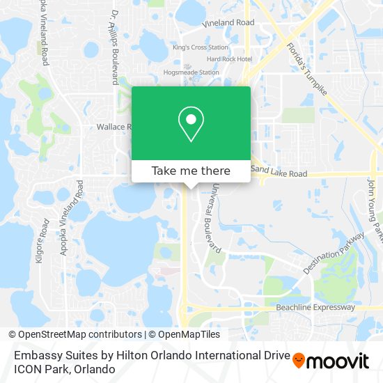 Mapa de Embassy Suites by Hilton Orlando International Drive ICON Park