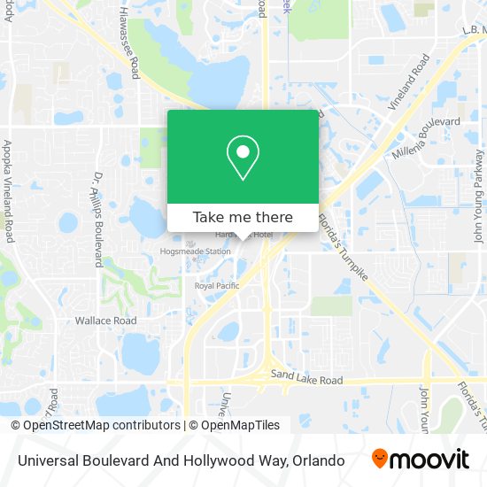 Mapa de Universal Boulevard And Hollywood Way