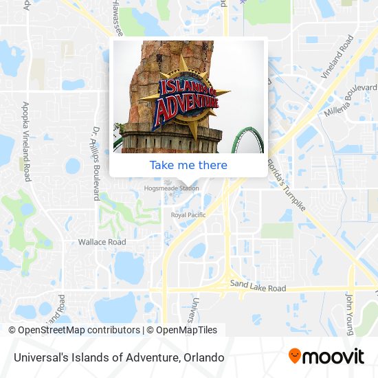 Universal's Islands of Adventure map