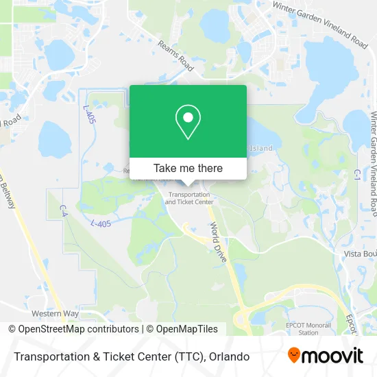 Transportation & Ticket Center (TTC) map