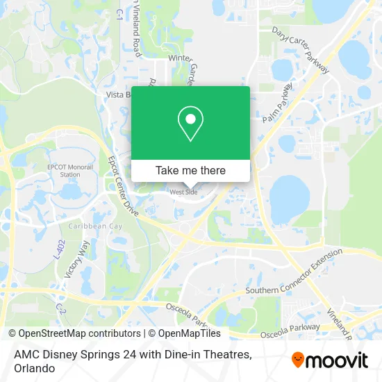 AMC Disney Springs 24 with Dine-in Theatres map