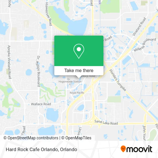 Hard Rock Cafe Orlando map
