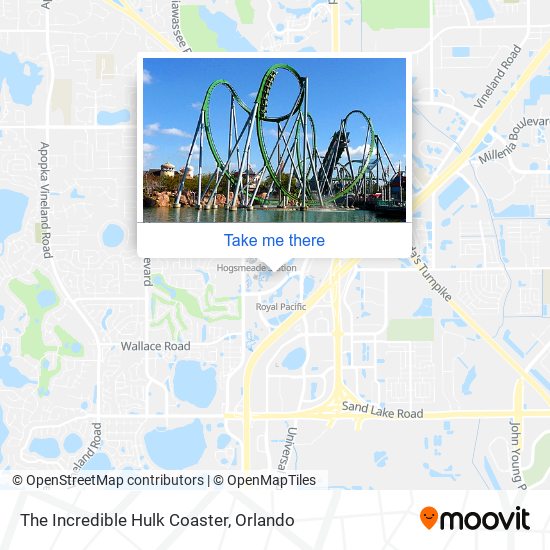 Mapa de The Incredible Hulk Coaster