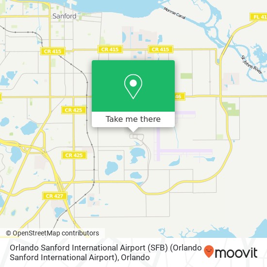 Orlando Sanford International Airport (SFB) (Orlando Sanford International Airport) map