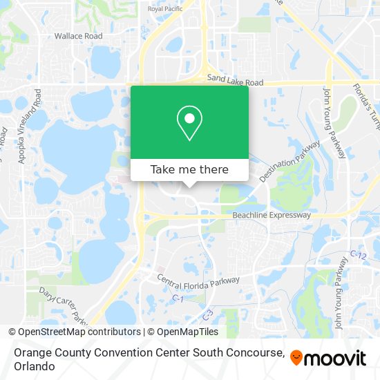 Mapa de Orange County Convention Center South Concourse