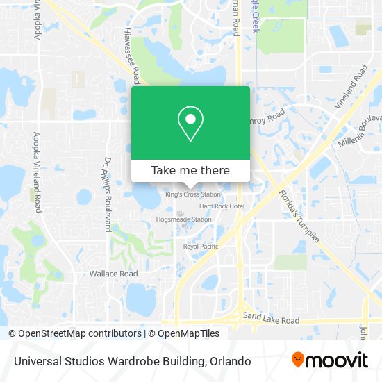 Universal Studios Wardrobe Building map