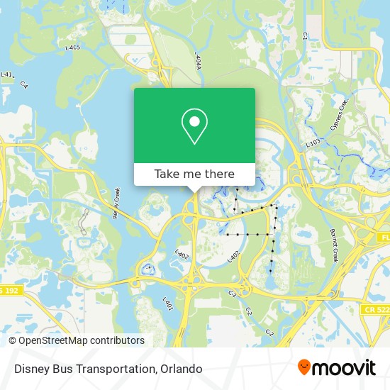 Disney Bus Transportation map