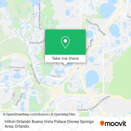 Hilton Orlando Buena Vista Palace Disney Springs Area map